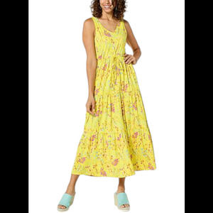 C Wonder by Christian Siriano Tiered Maxi Dress Sunburst Print - Tall